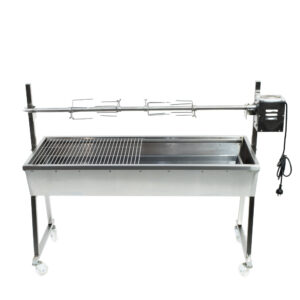 The Master 1200 Stainless Steel Spit Roaster with 30kg Motor | Flaming Coals