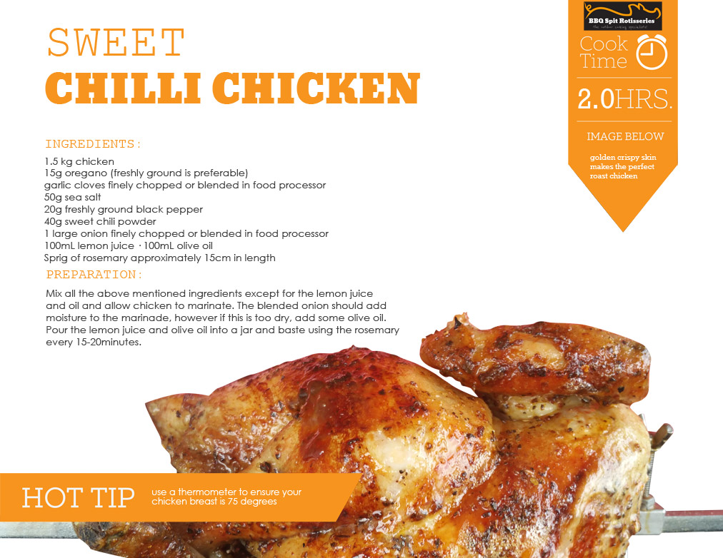 Roasted Chicken in a sweet and spicy chili sauce.
