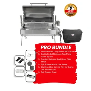 Dual Fuel Spit Roaster 1000 | Flaming Coals Pro Bundle
